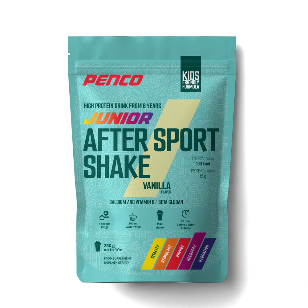 PENCO JUNIOR AFTER SPORT shake 250 g - regenerační koktejl> vanilka