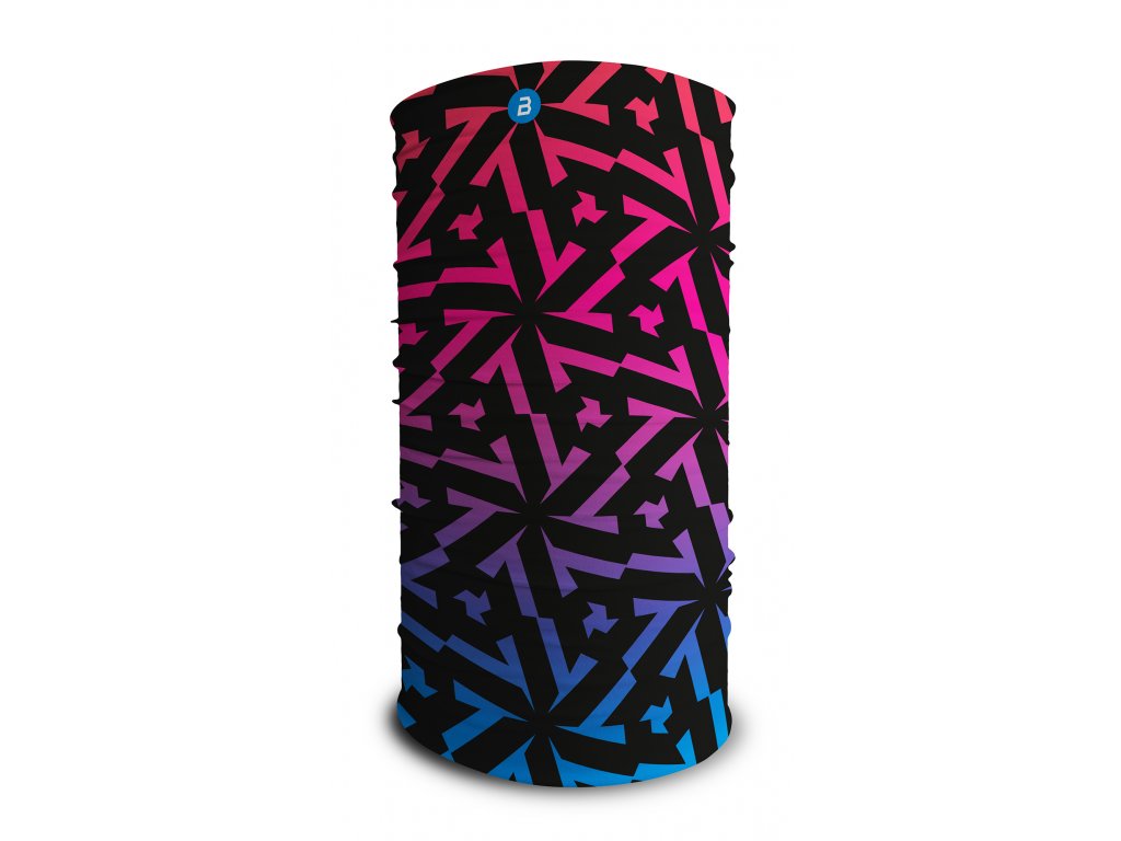 BOSA multifunkční šátek Snow Flakes black