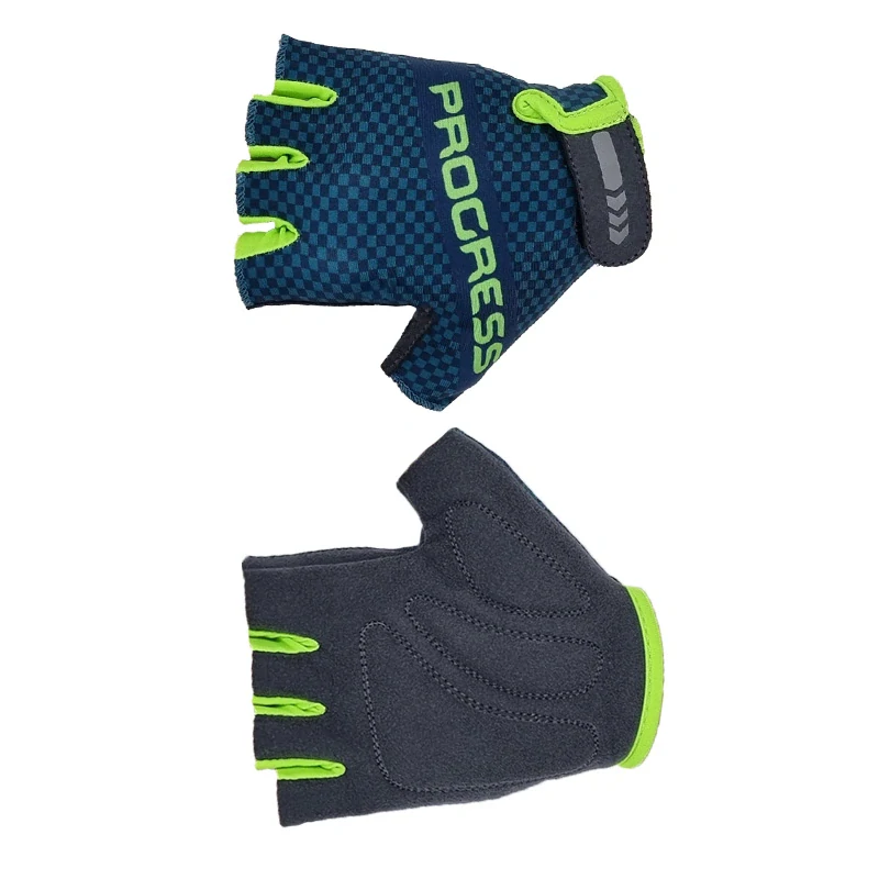 SOLO MITTS dětské cyklorukavice PROGRESS - petrol/limetka,5-6