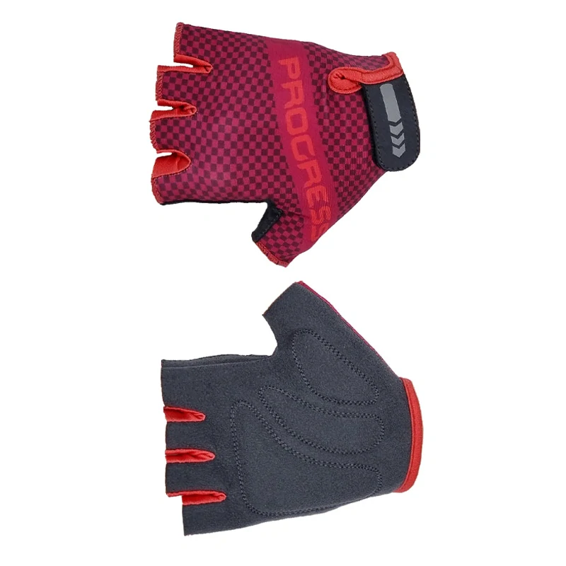 SOLO MITTS dětské cyklorukavice PROGRESS - vínová/růžová,5-6