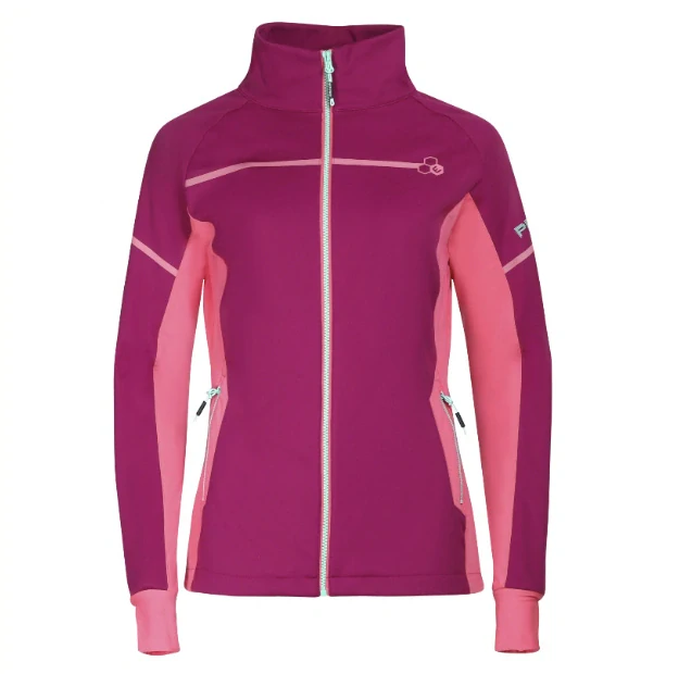 PROGRESS dámská softshellová bunda SNOWCAT JKT L > vínová/růžová