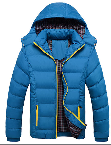 Pánská zimní bunda s odnímatelnou kapucí Warm Jacke 4XL > světle modrá