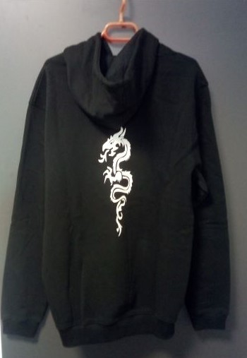 Pánská mikina s kapucí - dračí M > černá