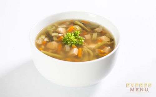 Expres Menu Kuřecí vývar s masem a zeleninou 600g (2porce)