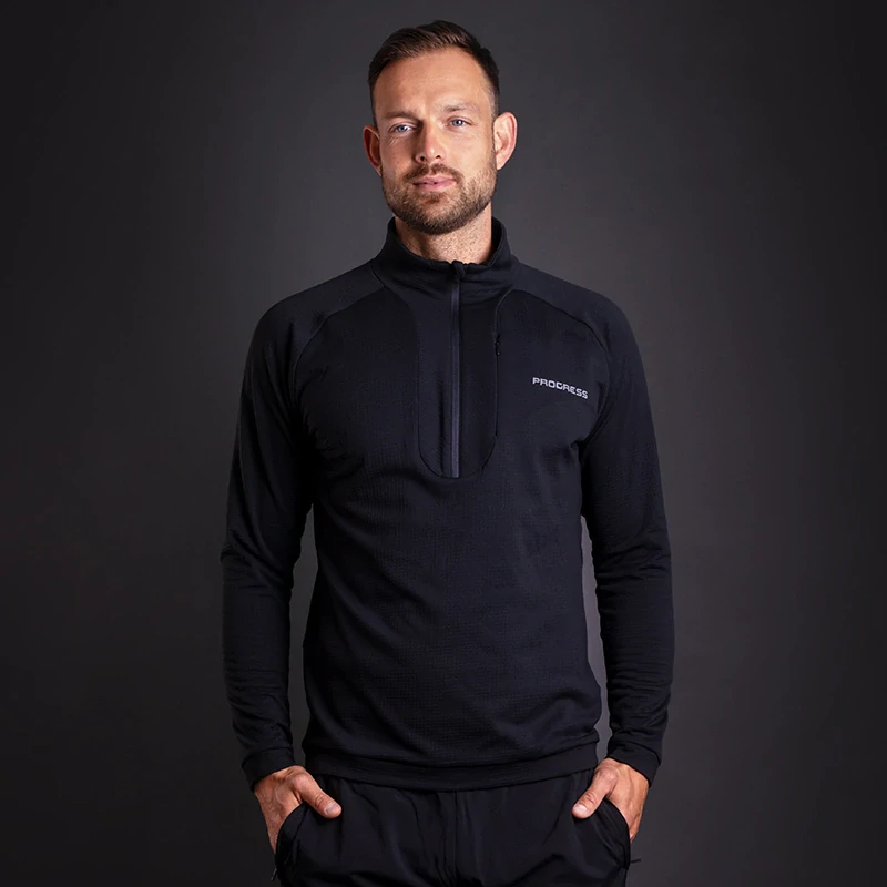 CUBIC ZIP pánská mikina s krátkým zipem