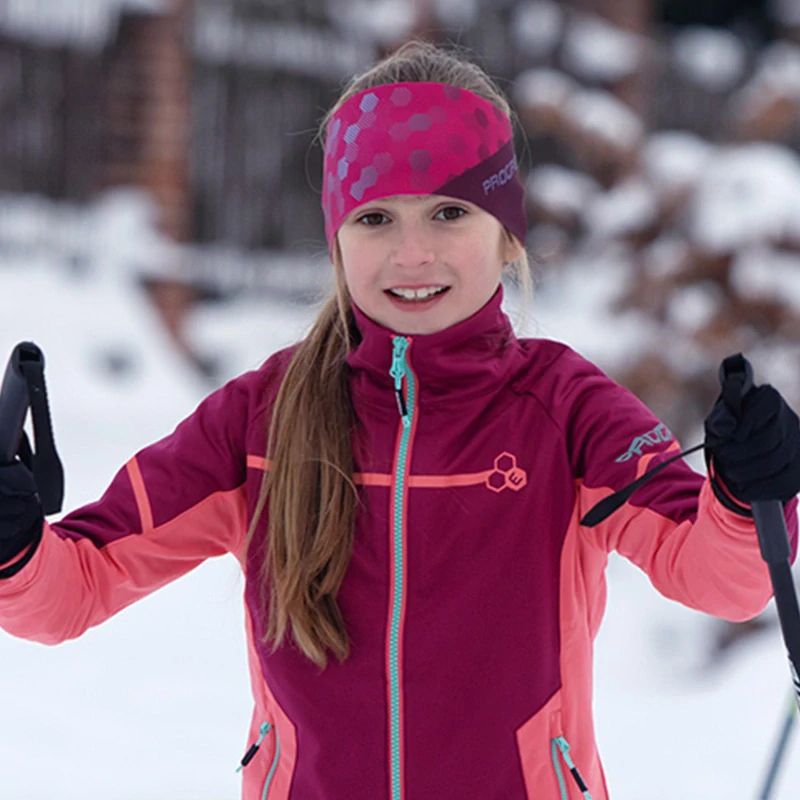 TR HDB PRINT sportovní široká čelenka PROGRESS - flowers