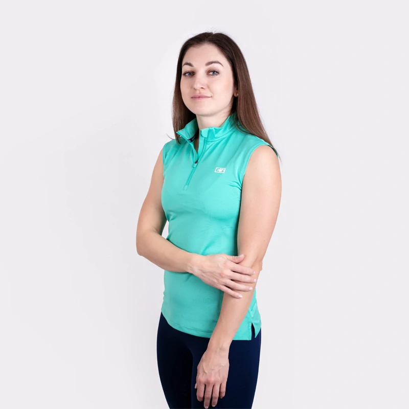 LUKA LADY dámské jezdecké triko bez rukávů PROGRESS - tmavě modrá, M