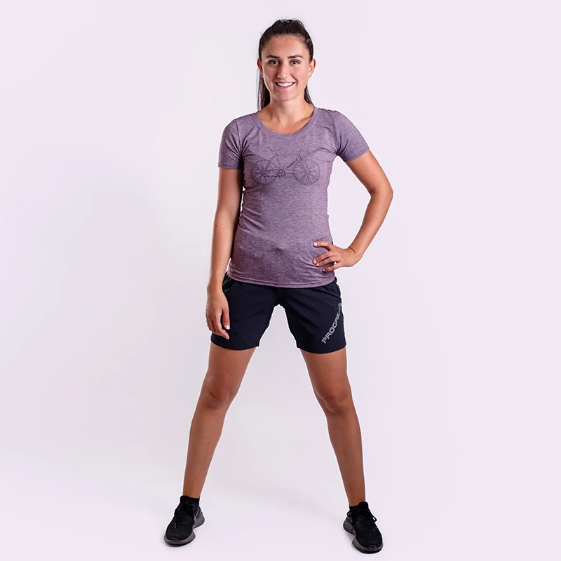 CLASSICA "FAVORIT" dámské triko s bambusem PROGRESS -  černý melír ,M