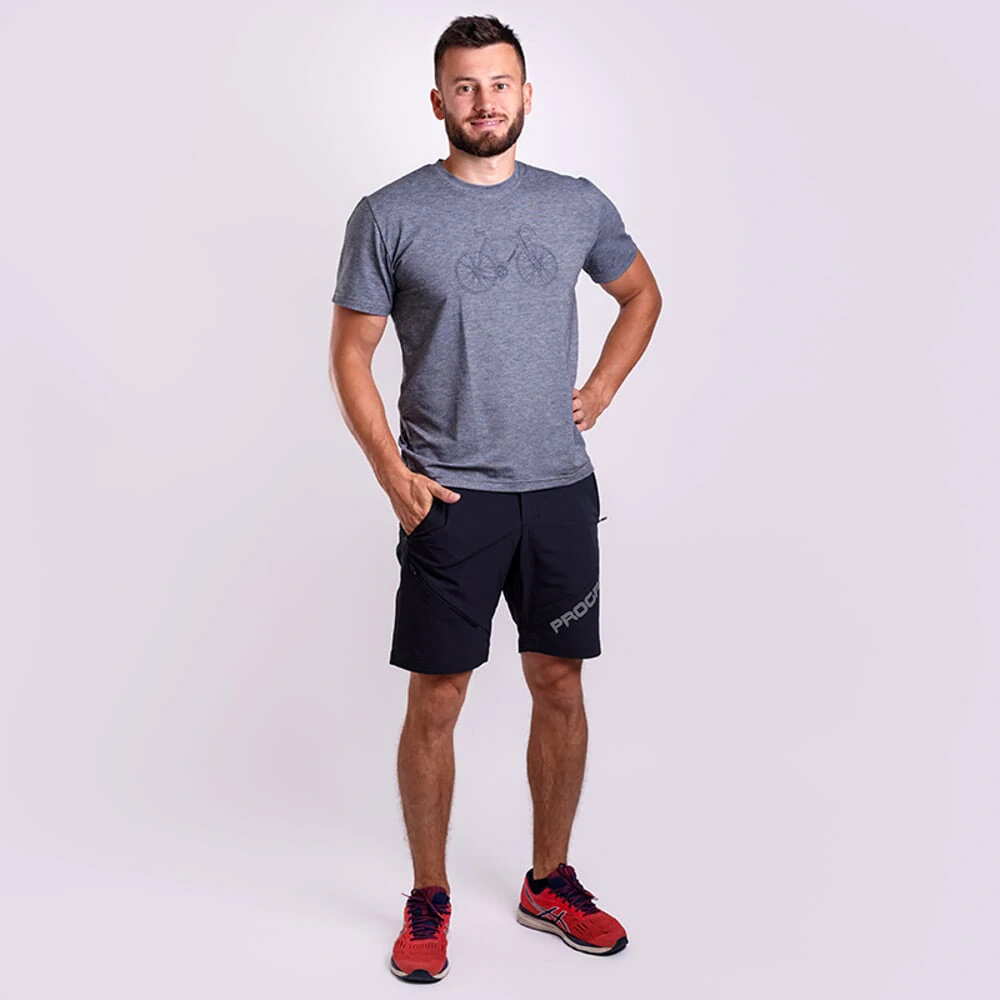 GENIUS SHORTS pánské outdoorové kraťasy PROGRESS - M,černá