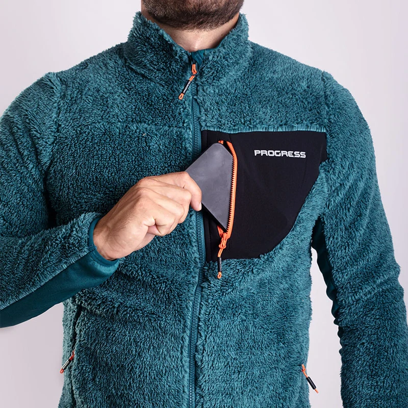 BJORN pánská funkční mikina PROGRESS- petrol/oranžová, XXL