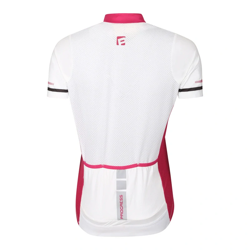 RIPRESA dámský cyklistický dres PROGRESS - M,bílá/malinová