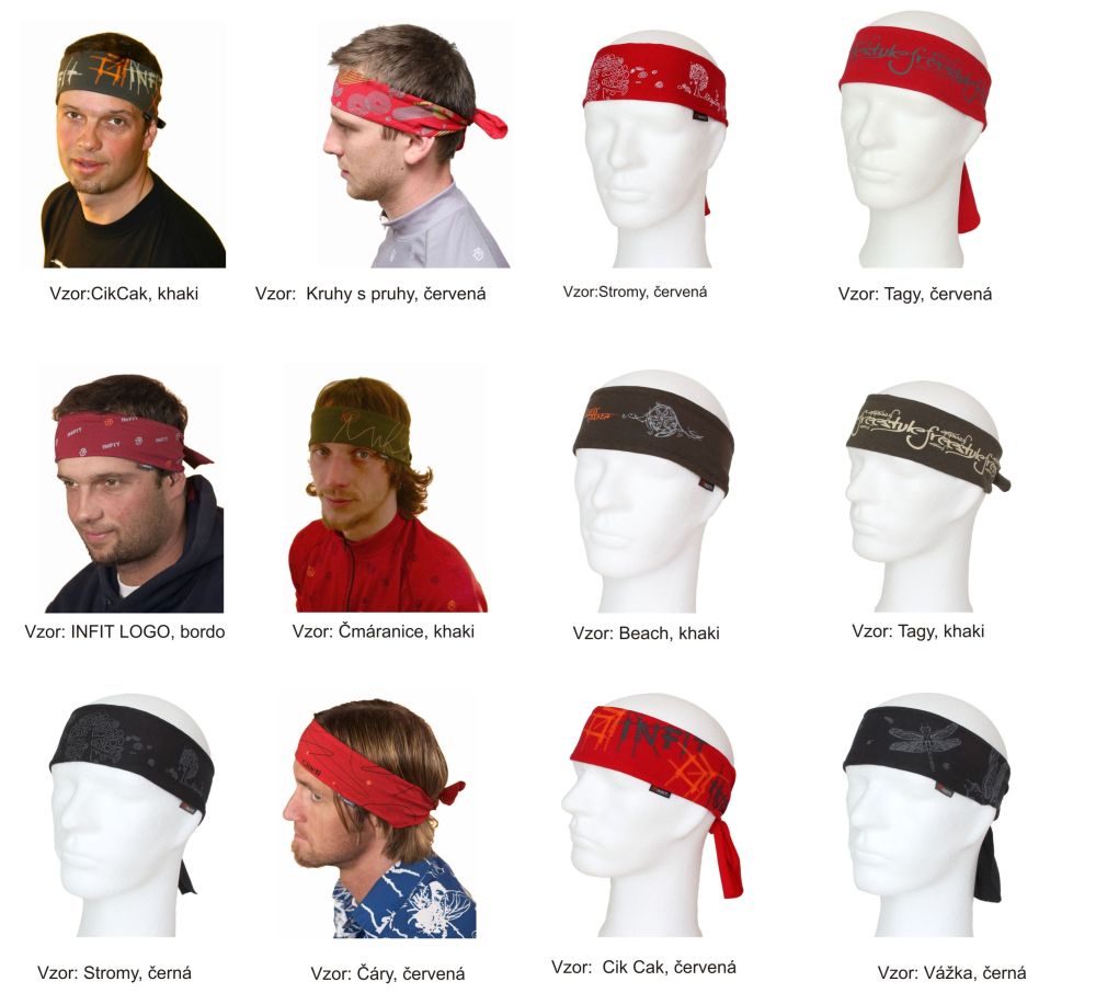 (0019) INFIT Biker vázací čelenka oranžová > Vážka