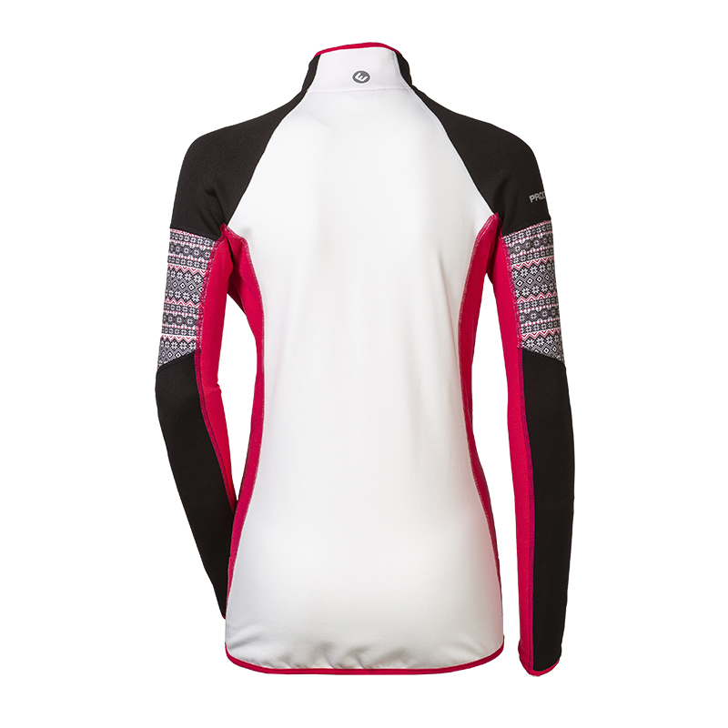 PROGRESS dámská funkční sportovní celopropínací mikina NORA, L > černá/bílá