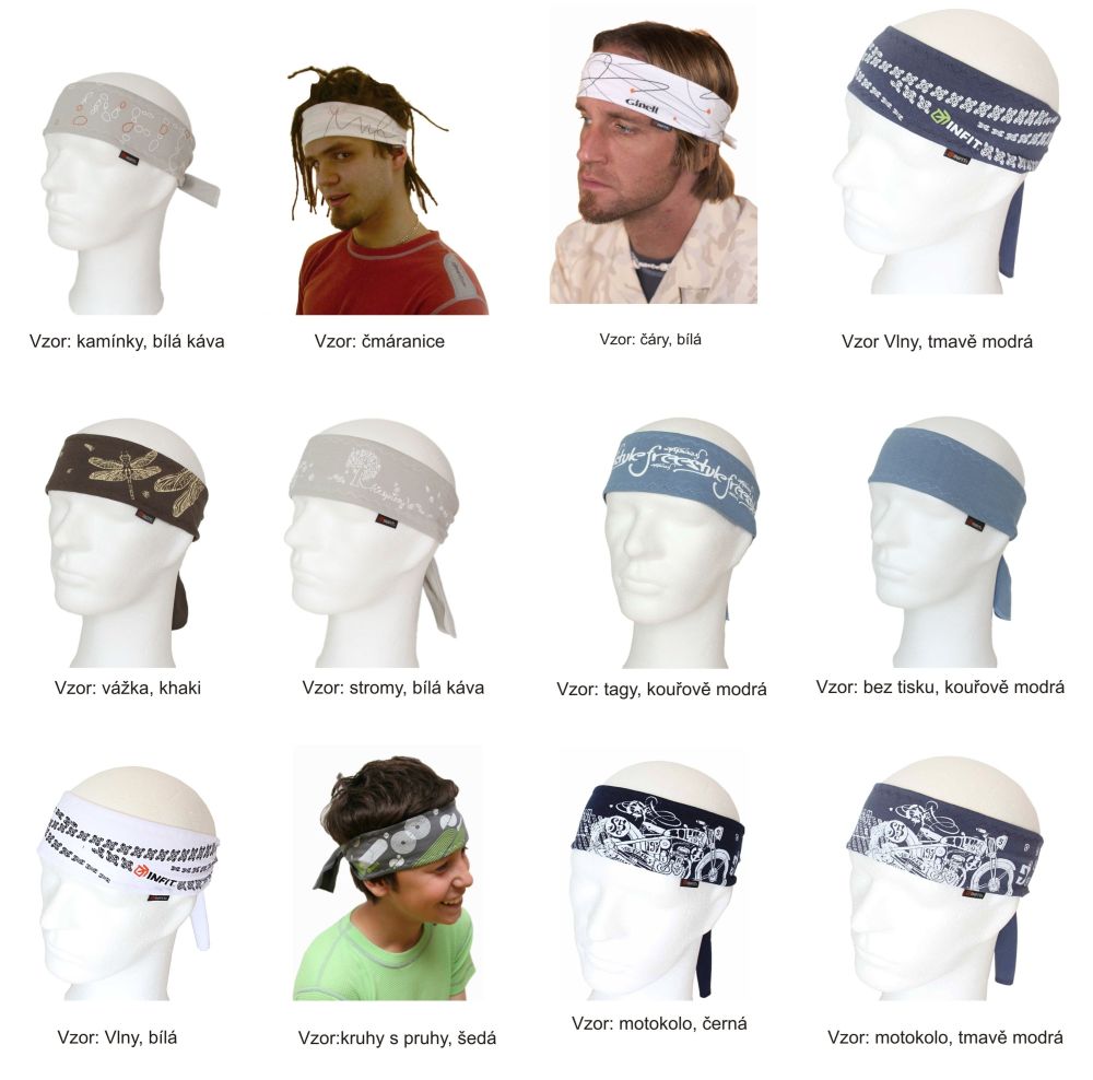 (0019) INFIT Biker vázací čelenka tmavě šedá