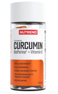 NUTREND Curcumin + Bioperine + Vitamin D 60 kapslí