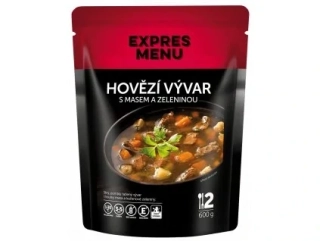 Expres Menu Hovězí vývar s masem a zeleninou 600g (2 porce)