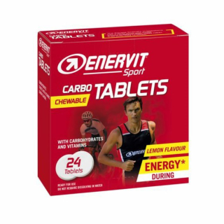 ENERVIT Carbo Tablets 24 energetických tablet citron