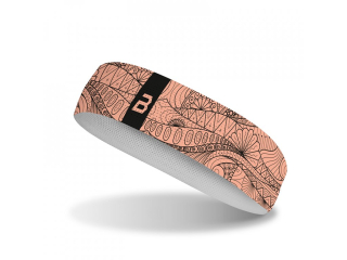 BOSA sportovní čelenka ELASTIC Mandala Salmon
